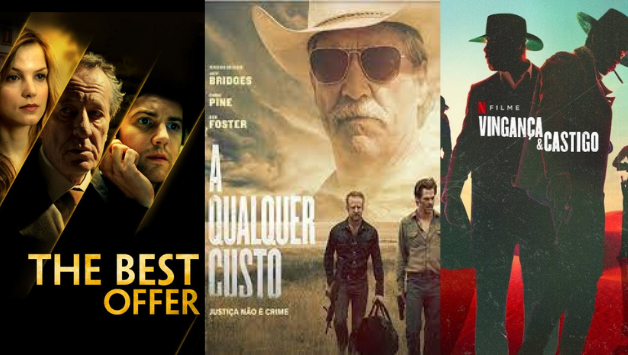 A Qualquer Custo, Vingança e Castigo e A Melhor Oferta, três filmes que tratam de crimes e dívidas, faroeste black e mistérios no mundo das artes