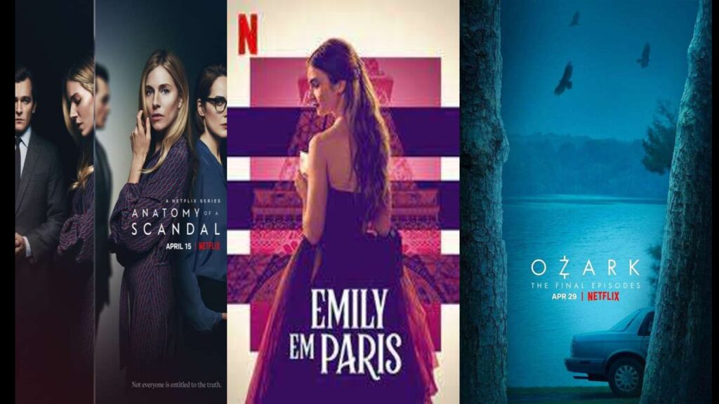 Anatomia de um Escândalo, Emily em Paris e Ozark, três séries que tratam de revelações sombrias, choque cultural e negócios ilícitos