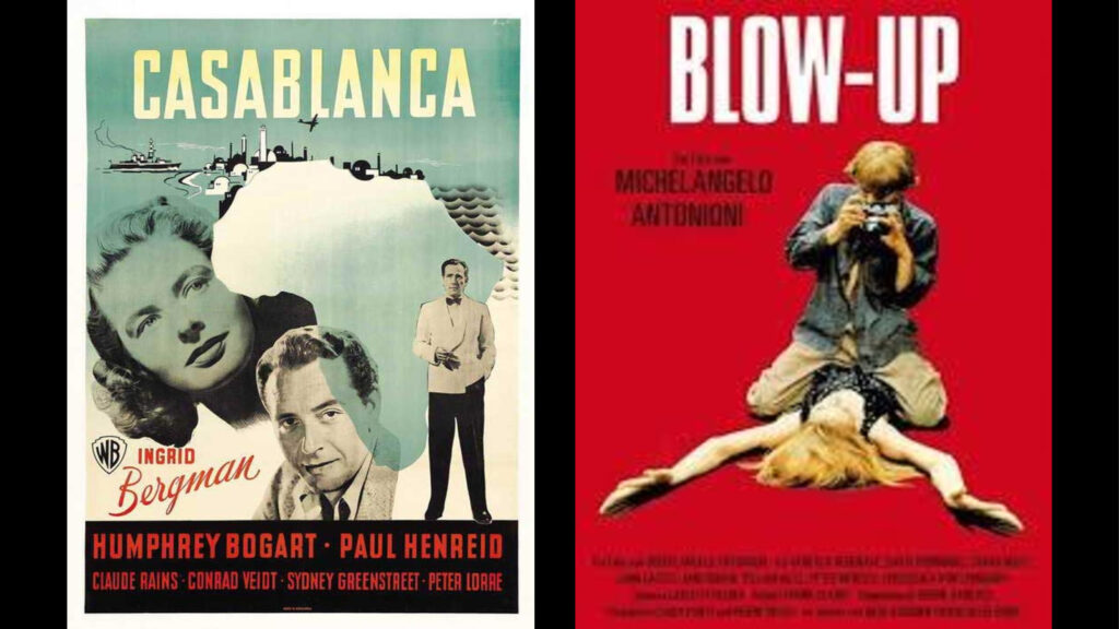 Casablanca (1942) e Blow-UP (1966)